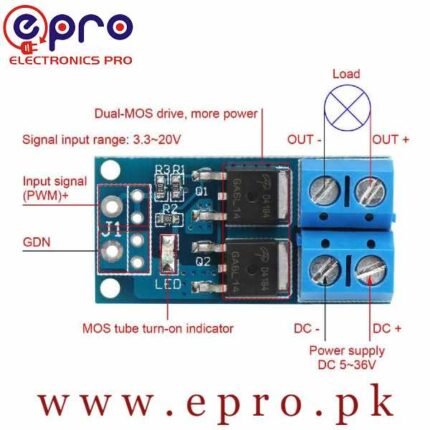 15A 400W mosfet trigger switch drive module PWM Re in Pakistan