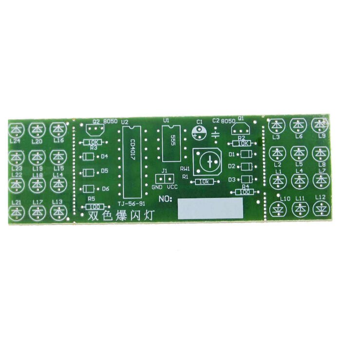 NE555 CD4017 Red Blue Double Color Flashing Lights Board Kit StrobePractice Learning DIY Kits Electronic Suite.jpg q50